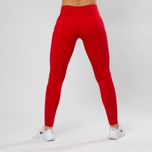 Double push up leggings red