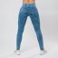 Jeansové legíny double push up melír - Velikost: XS