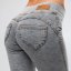 Jeansové legíny šedý melír Yastraby - Velikost: S