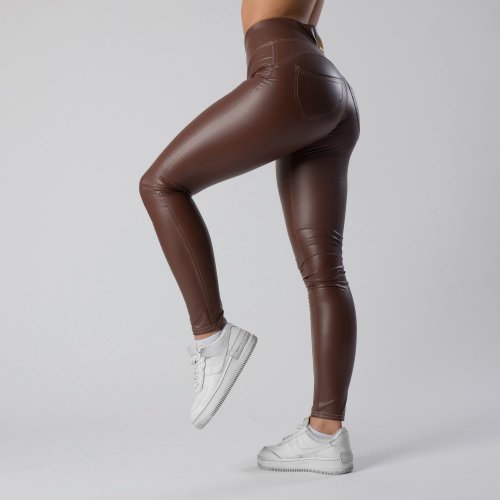 Brown Kitty pants Leggings YASTRABY - Méret: L