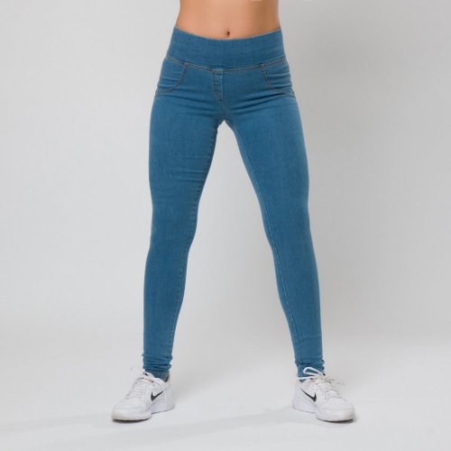 Leggings jeans double push up Light blue - Size: L