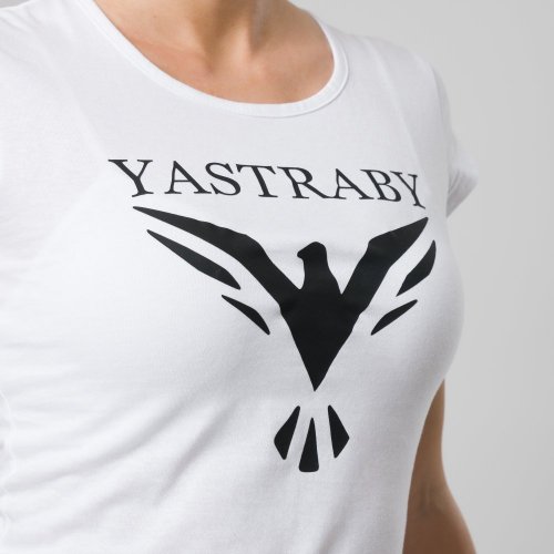 Női pamut póló YASTRABY fehér - Méret: L