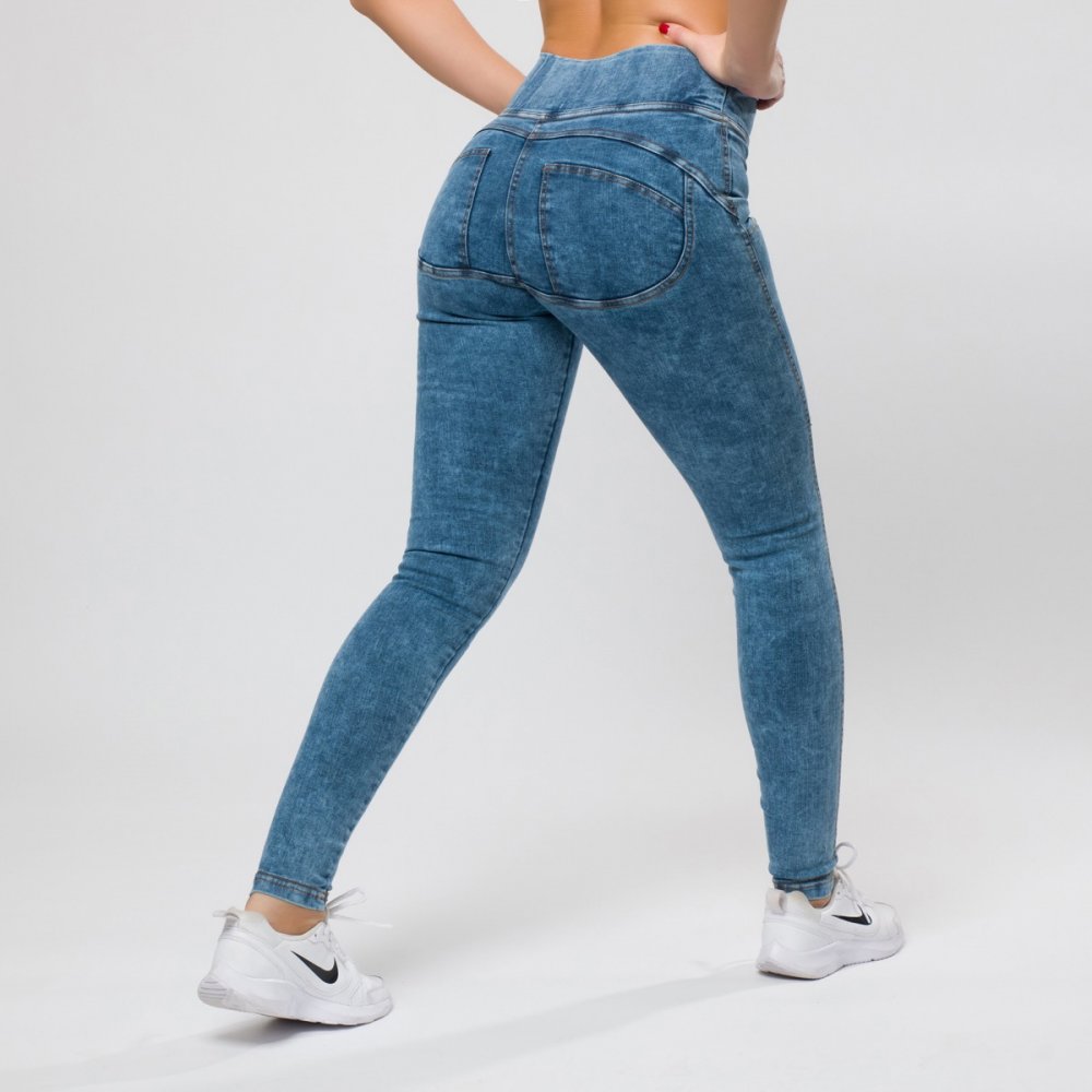 Jeans Leggings double push up marble - Size: S 