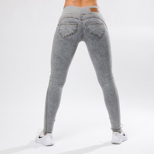 Leggings Jeans Grey Marble  Yastraby - Size: S