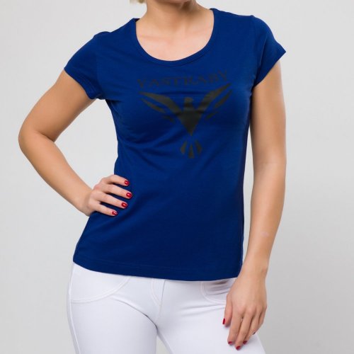 Dámske bavlnené tričko YASTRABY tmavo modré - Veľkosť: L