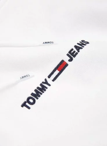 Pánska mikina s výšivkou Tommy Jeans biela - Veľkosť: XXL