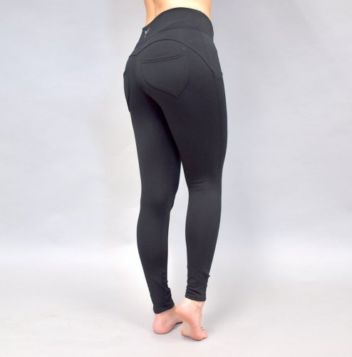 Zateplené legíny Black warm pants Yastraby - Velikost: XL-LONG
