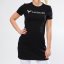 Dámské bavlněné šaty YASTRABY černé 3D logo - Velikost: L