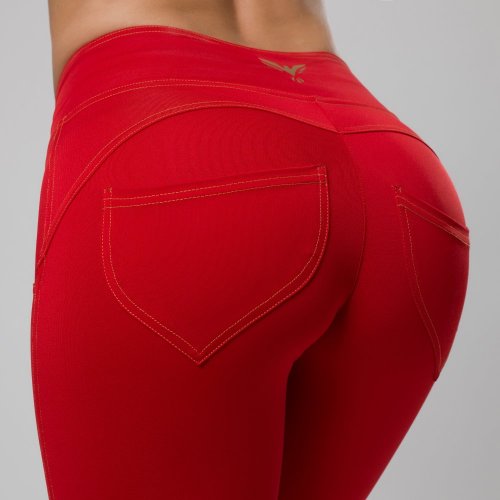Colanți cu push up Red pants Yastraby - Mărimea: L