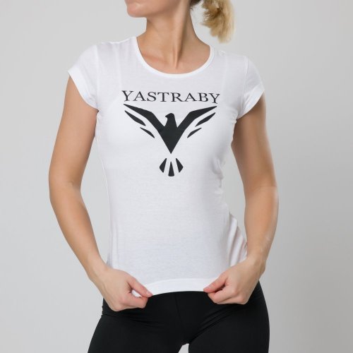 Dámske bavlnené tričko YASTRABY biele - Veľkosť: M