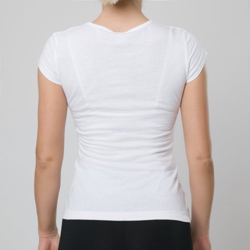 Dámske bavlnené tričko YASTRABY biele - Veľkosť: M