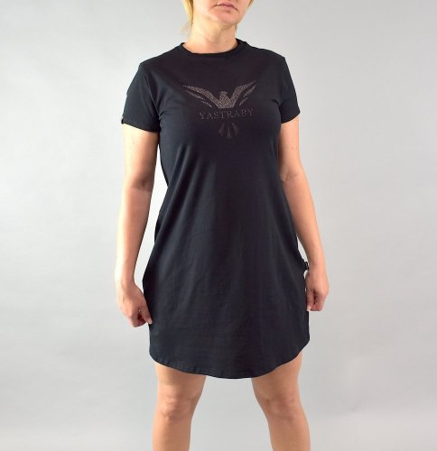 Dámské bavlněné šaty YASTRABY černé - Velikost: XL