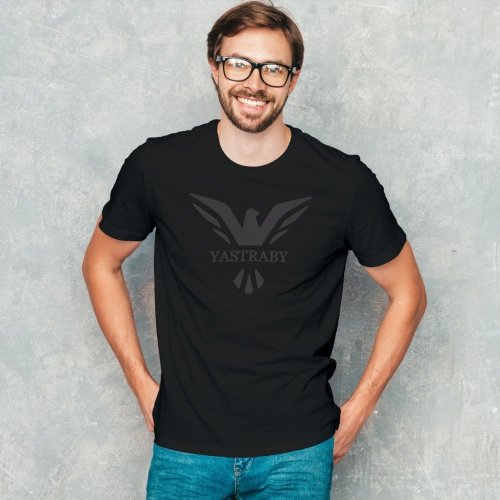 Pánske bavlnené tričko YASTRABY čierne - Veľkosť: L